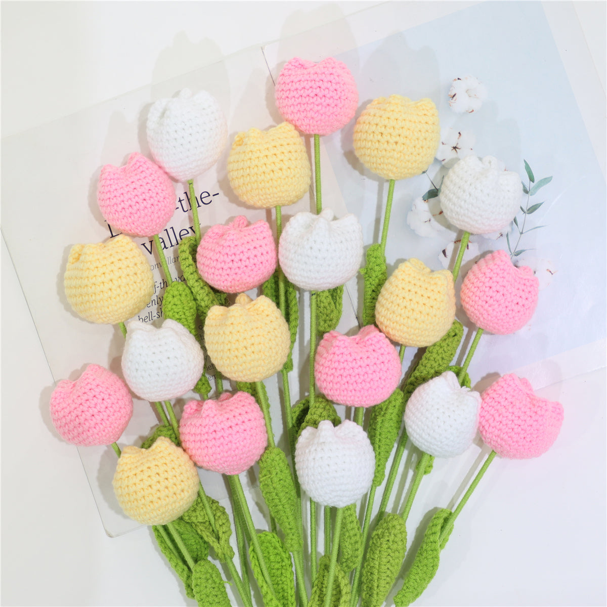 10 pcs Handmade Chubby Crochet Tulips(DHB098)