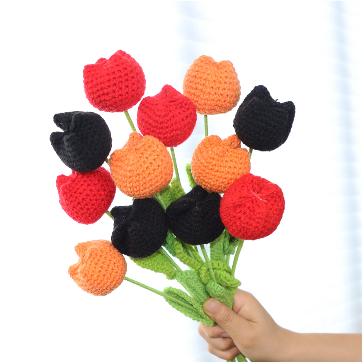 10 pcs Handmade Chubby Crochet Tulips(DHB098)