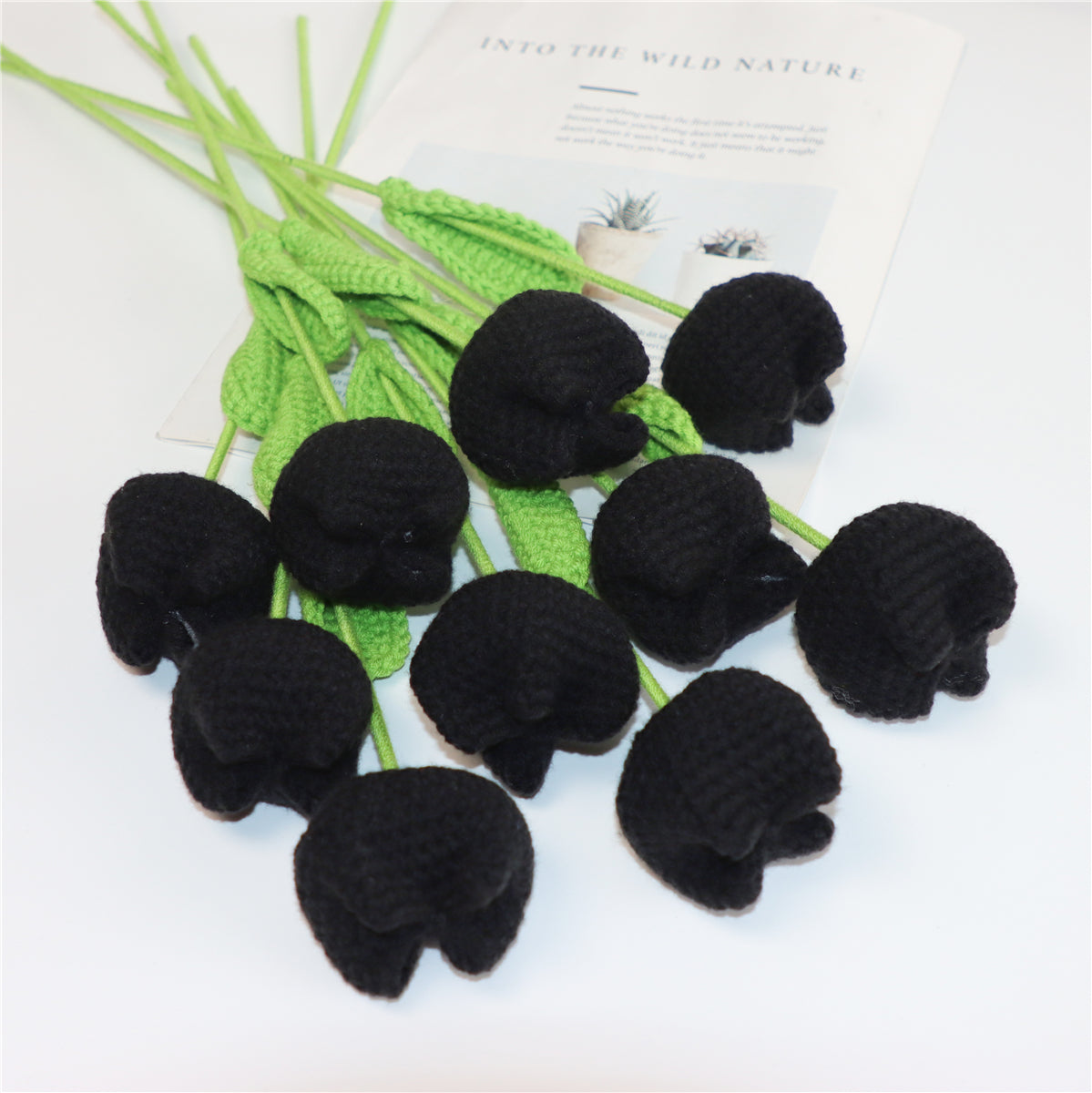 10 pcs Handmade Chubby Crochet Tulips(DHB098)