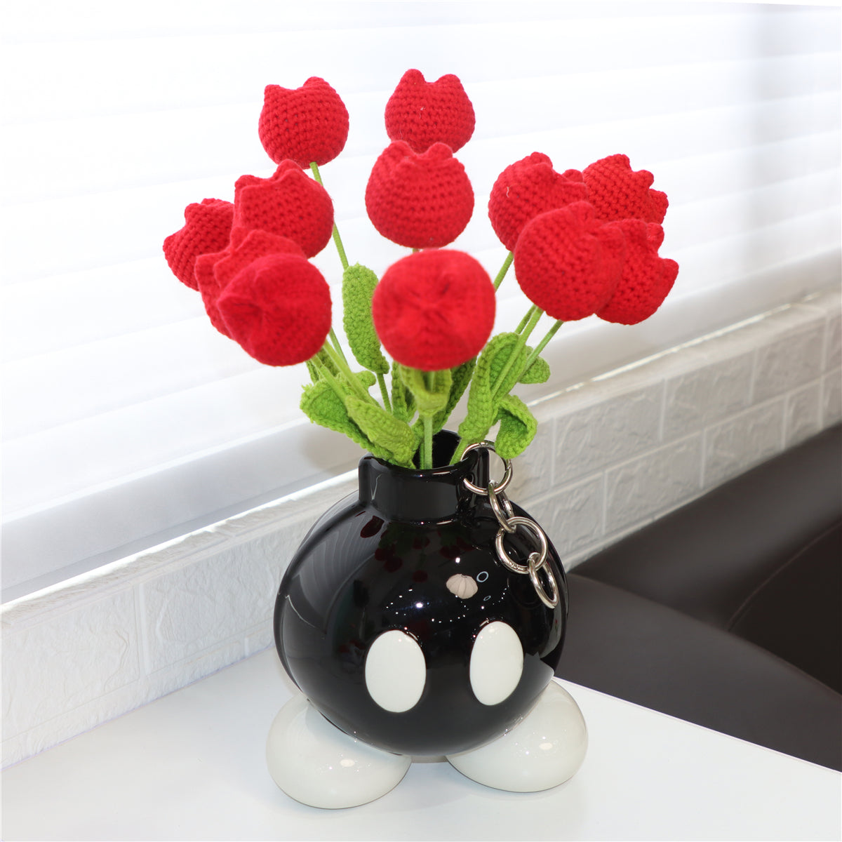 10 pcs Handmade Chubby Crochet Tulips(DHB098)