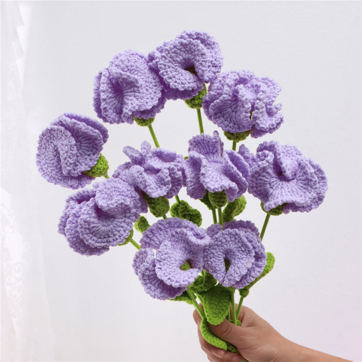 10 pcs Handmade Crochet Carnation Artificial Flowers(DHB100)