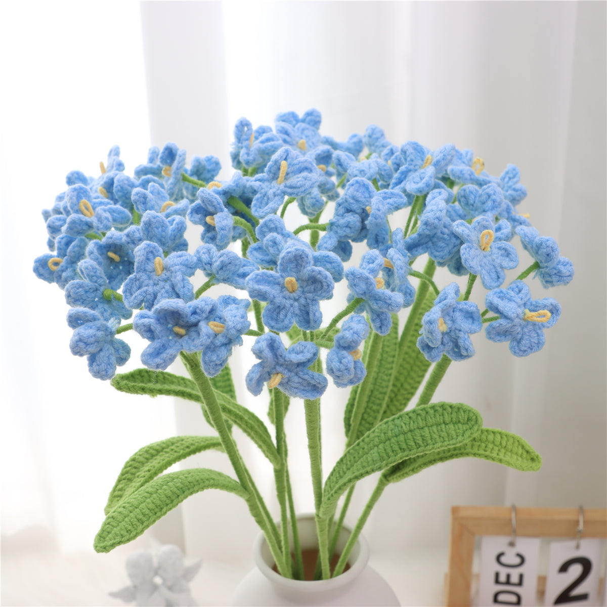 10 pcs Handmade Crochet Forget-me-nots(MXA03)