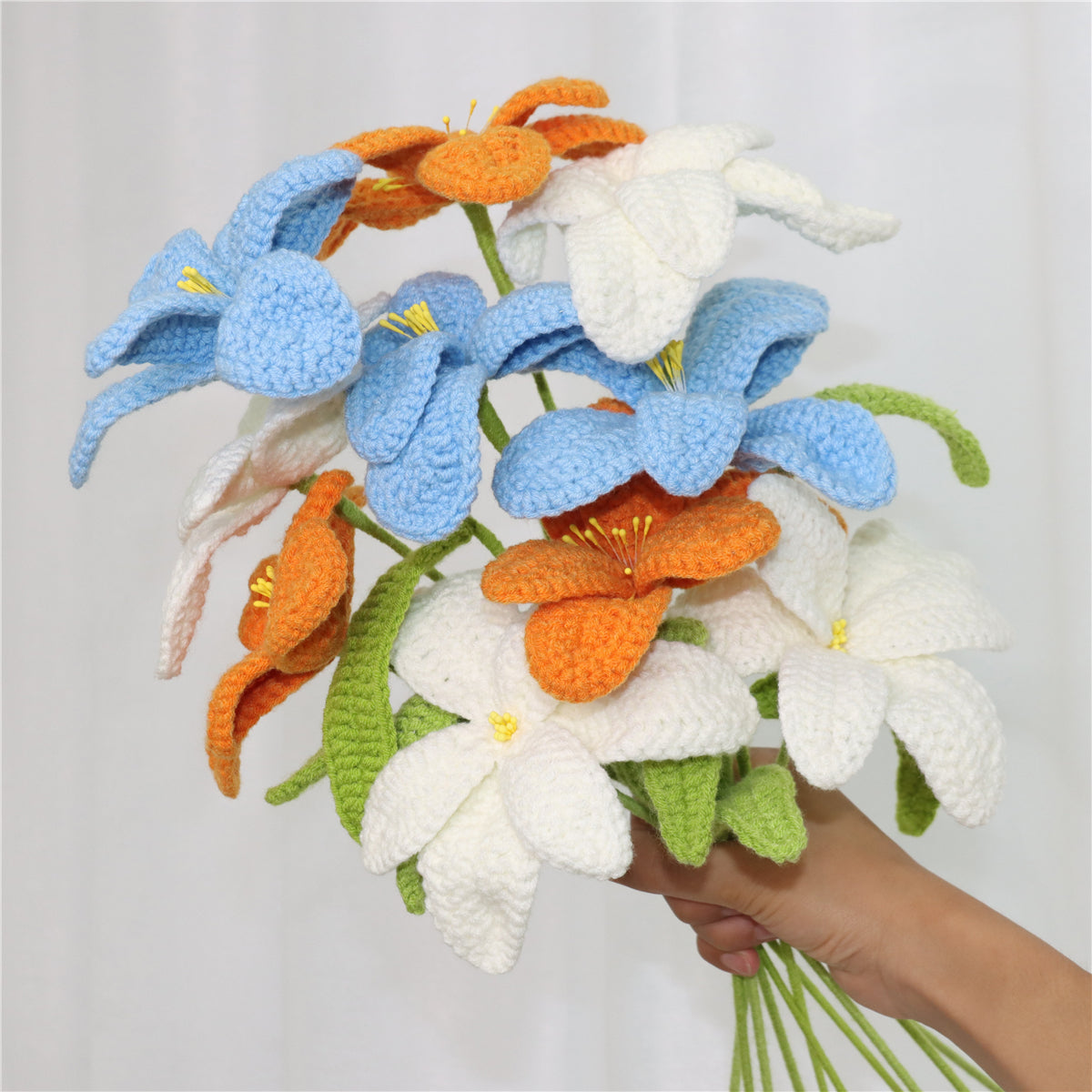 10 pcs Handmade Crochet Open Tulips--(MXA09)