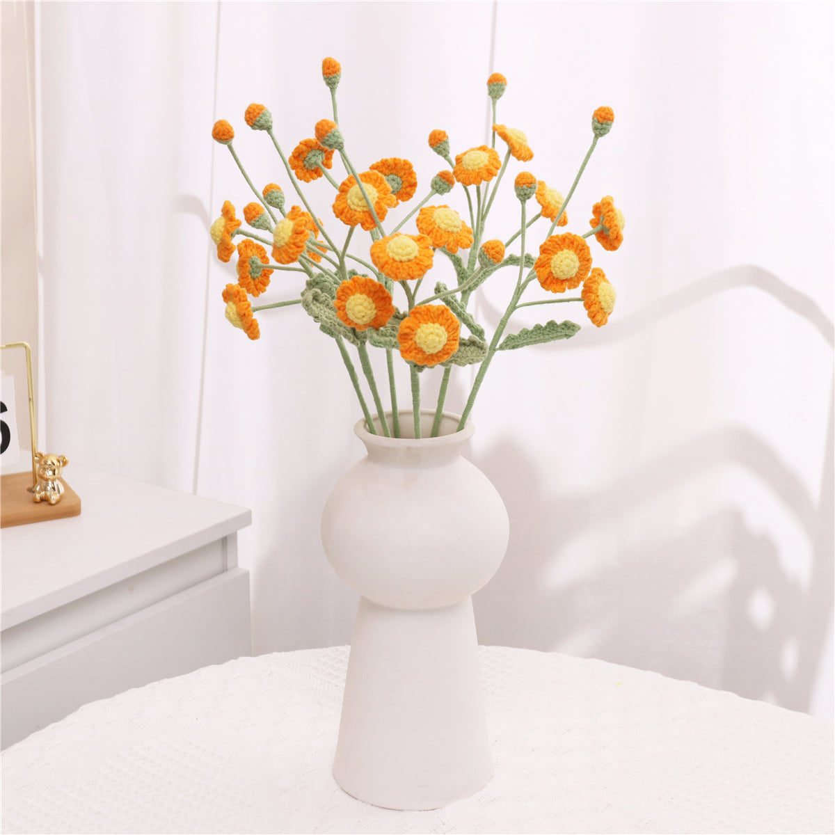 4 pcs Handmade Crochet Multi-Head Daisy(MXA37)