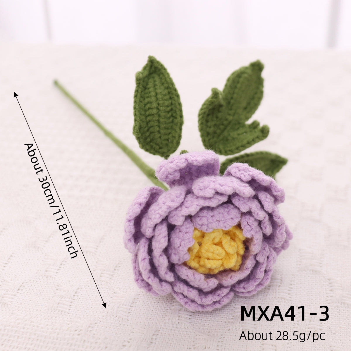 6 pcs Single Crochet Peonies(MXA41)