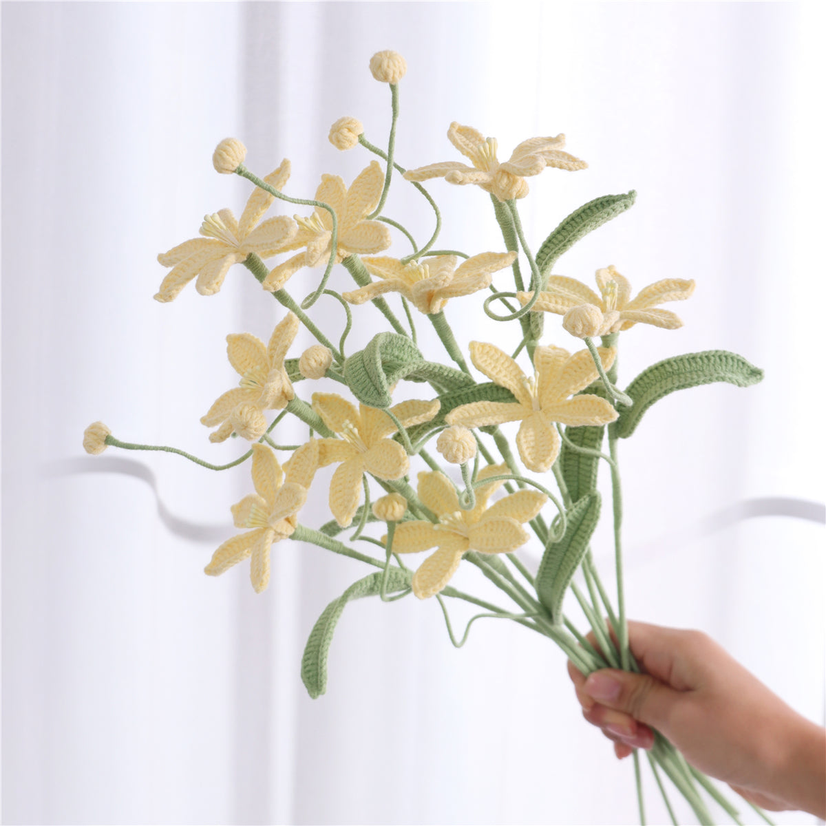 9 pcs Handmade Crochet Mars Orchid(MXA42)
