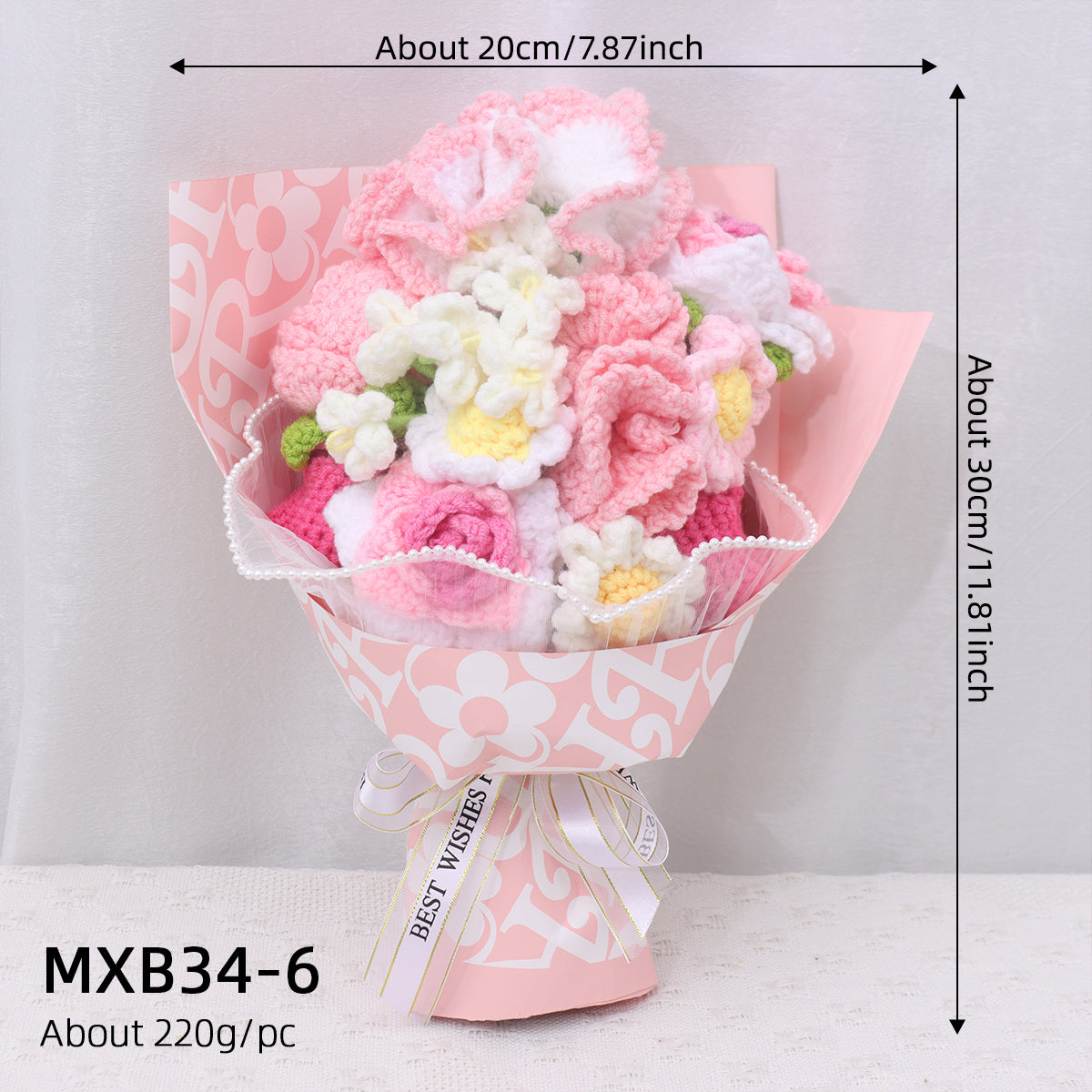 Crochet Carnation Bouquet(MXB34-6)
