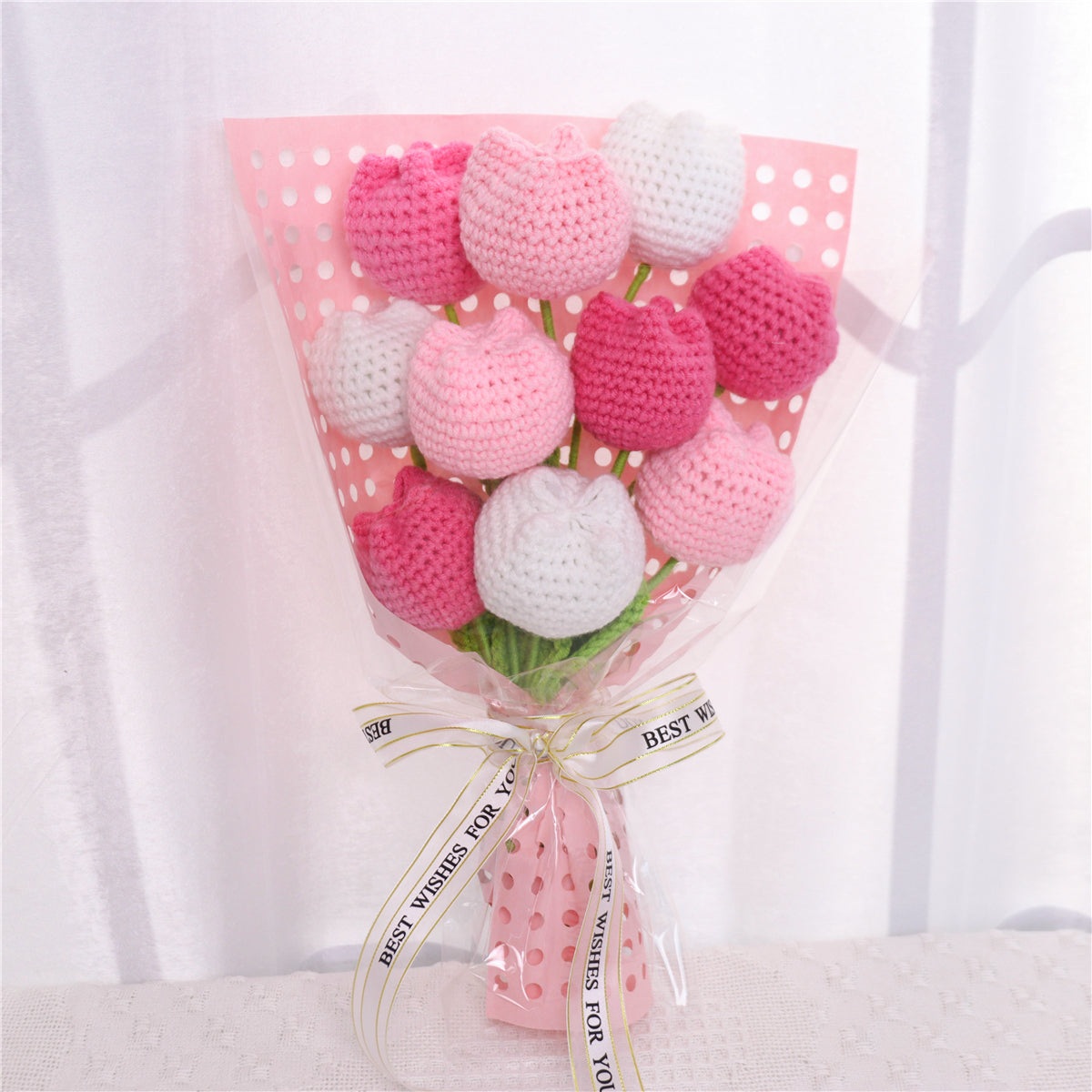 Handmade Crochet Tulip Bouquet(MXB38)