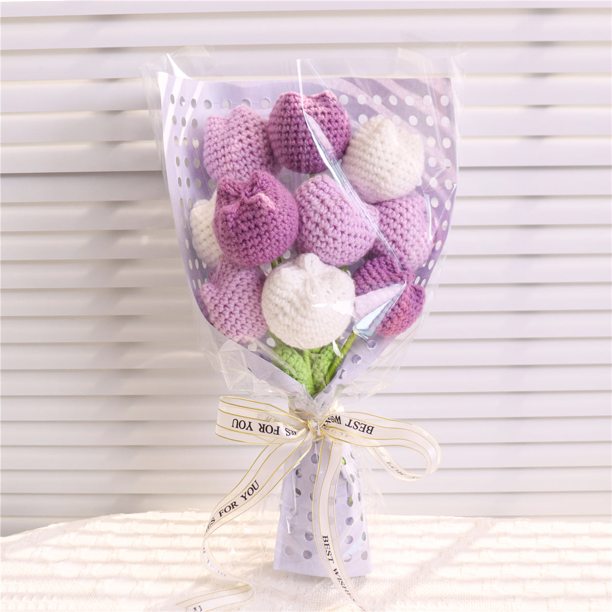 Handmade Crochet Tulip Bouquet(MXB38)