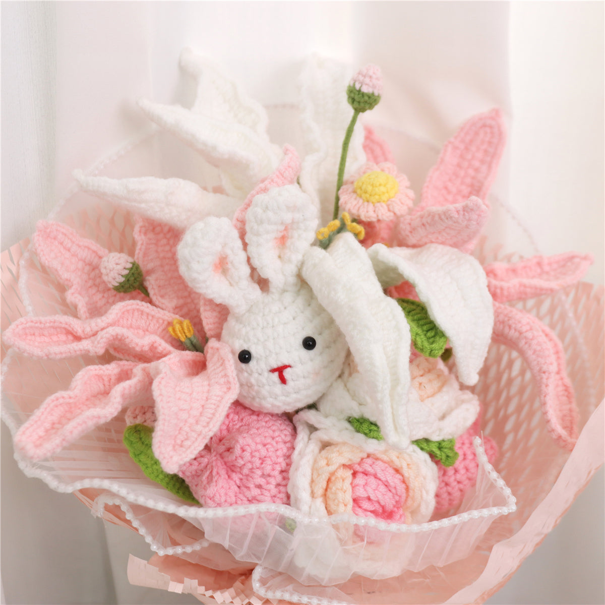 Crochet Bunny & Lily Bouquet(MXB49)