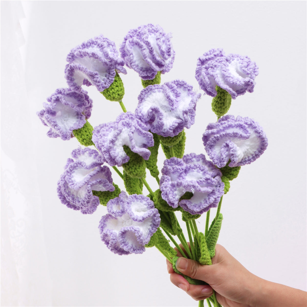 10 pcs Handmade Crochet Carnation Artificial Flowers(DHB100)