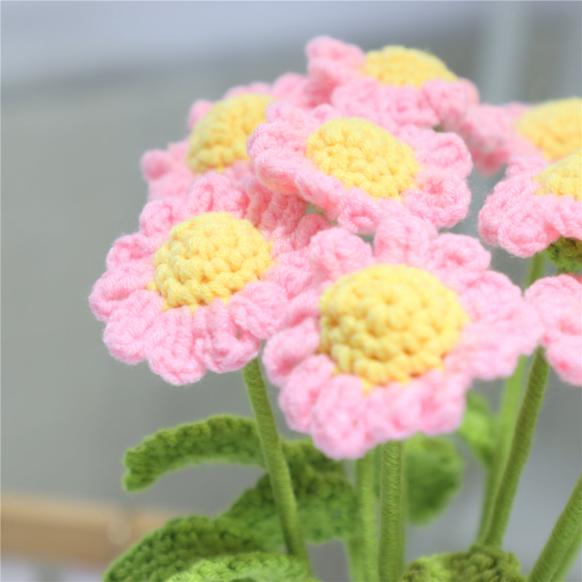 10 pcs Handmade Single Crochet Daisies(MXA02)