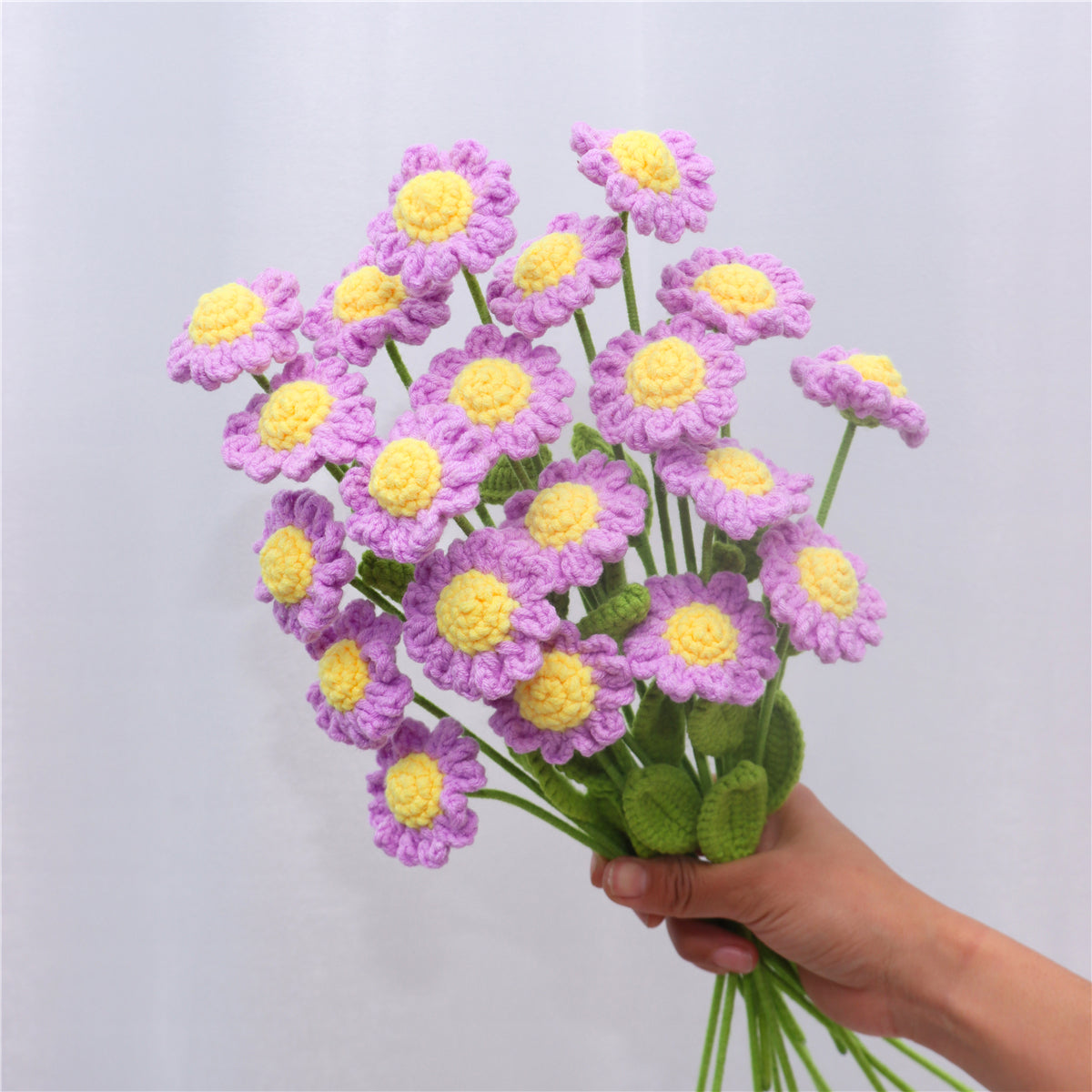 10 pcs Handmade Single Crochet Daisies(MXA02)