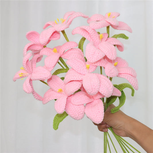 10 pcs Handmade Crochet Open Tulips--(MXA09)