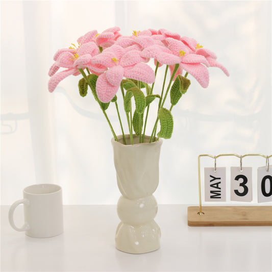 10 pcs Handmade Crochet Open Tulips--(MXA09)