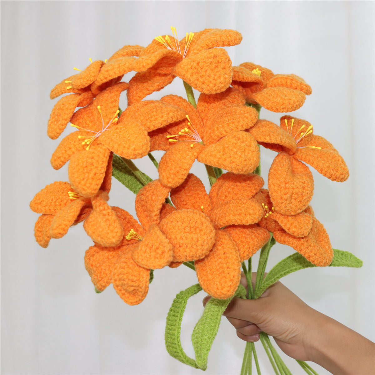 10 pcs Handmade Crochet Open Tulips--(MXA09)