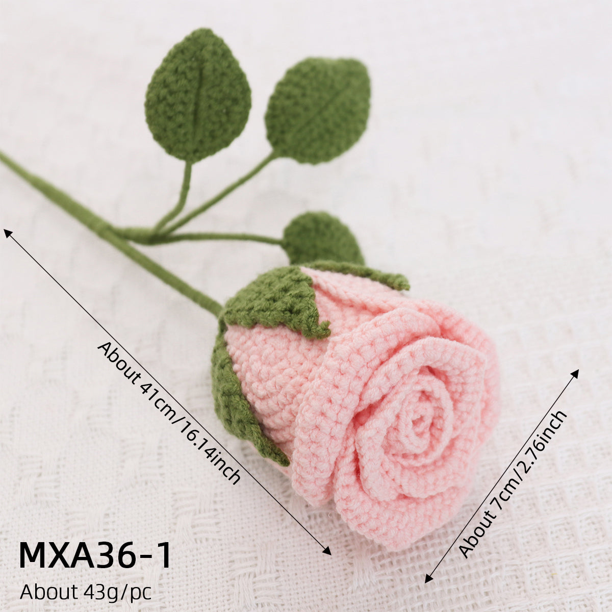 6 pcs Handmade Crochet Goblet Rose(MXA36)