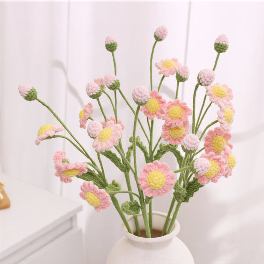 4 pcs Handmade Crochet Multi-Head Daisy（MXA37）