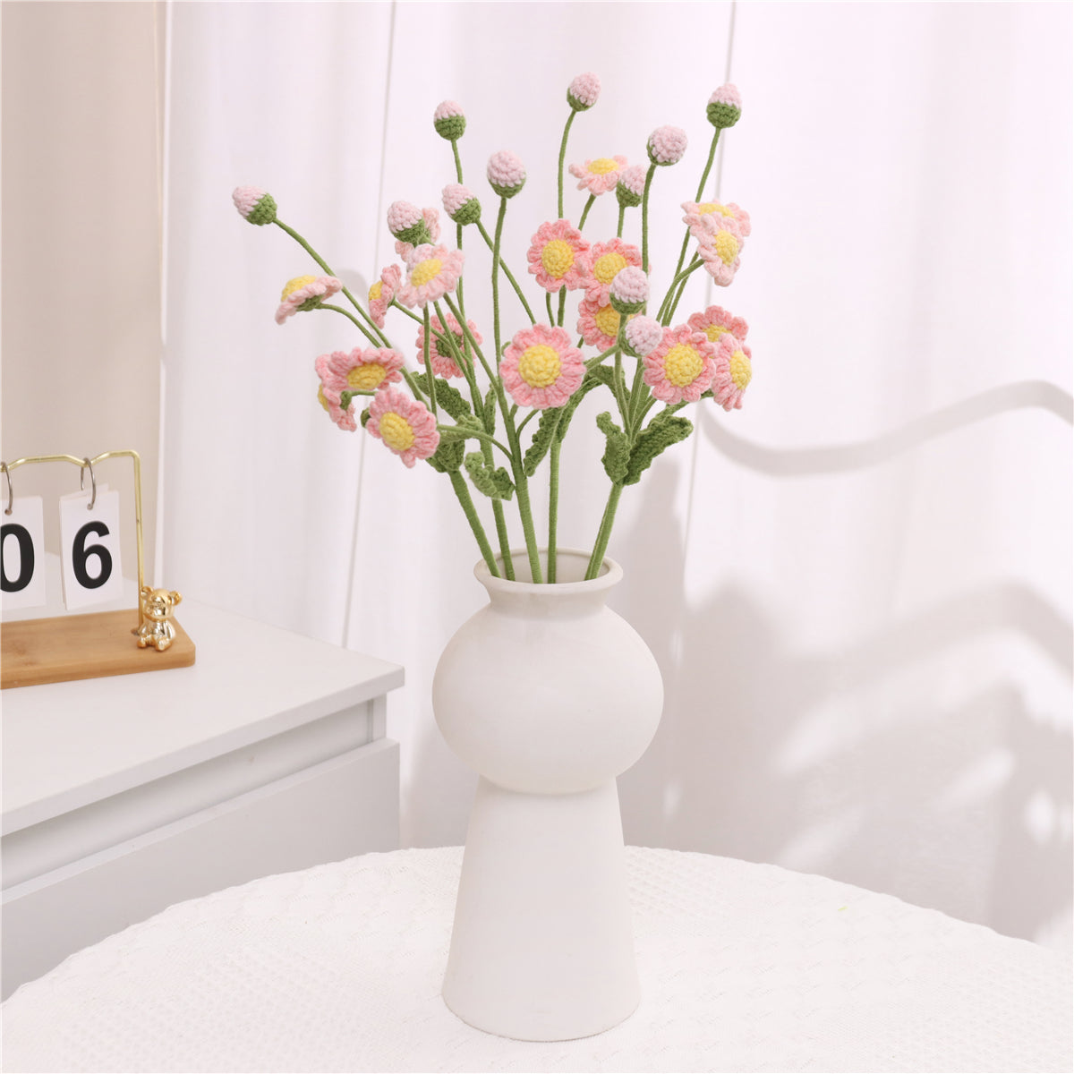 4 pcs Handmade Crochet Multi-Head Daisy（MXA37）