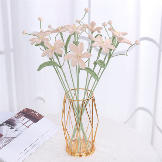 9 pcs Handmade Crochet Mars Orchid(MXA42)