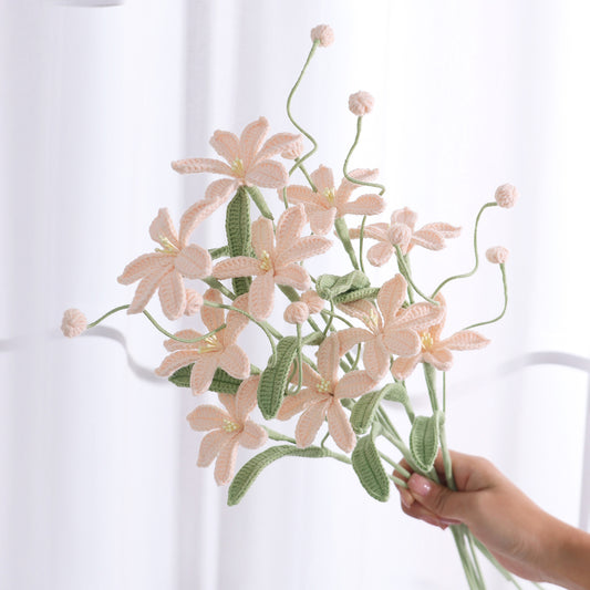 9 pcs Handmade Crochet Mars Orchid(MXA42)