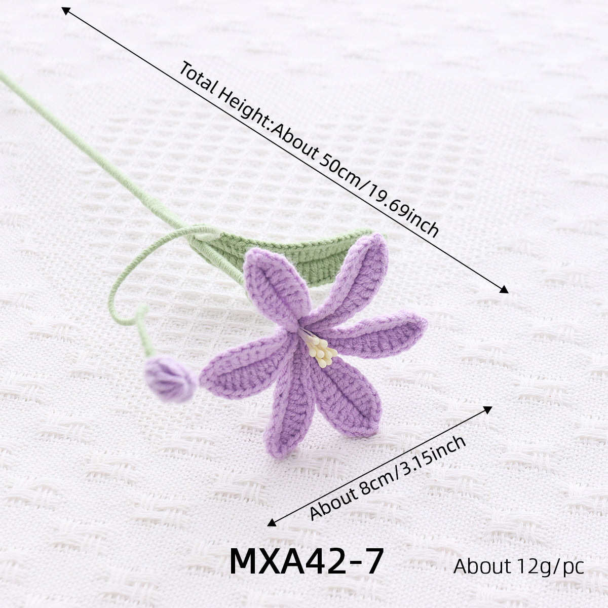 9 pcs Handmade Crochet Mars Orchid(MXA42)