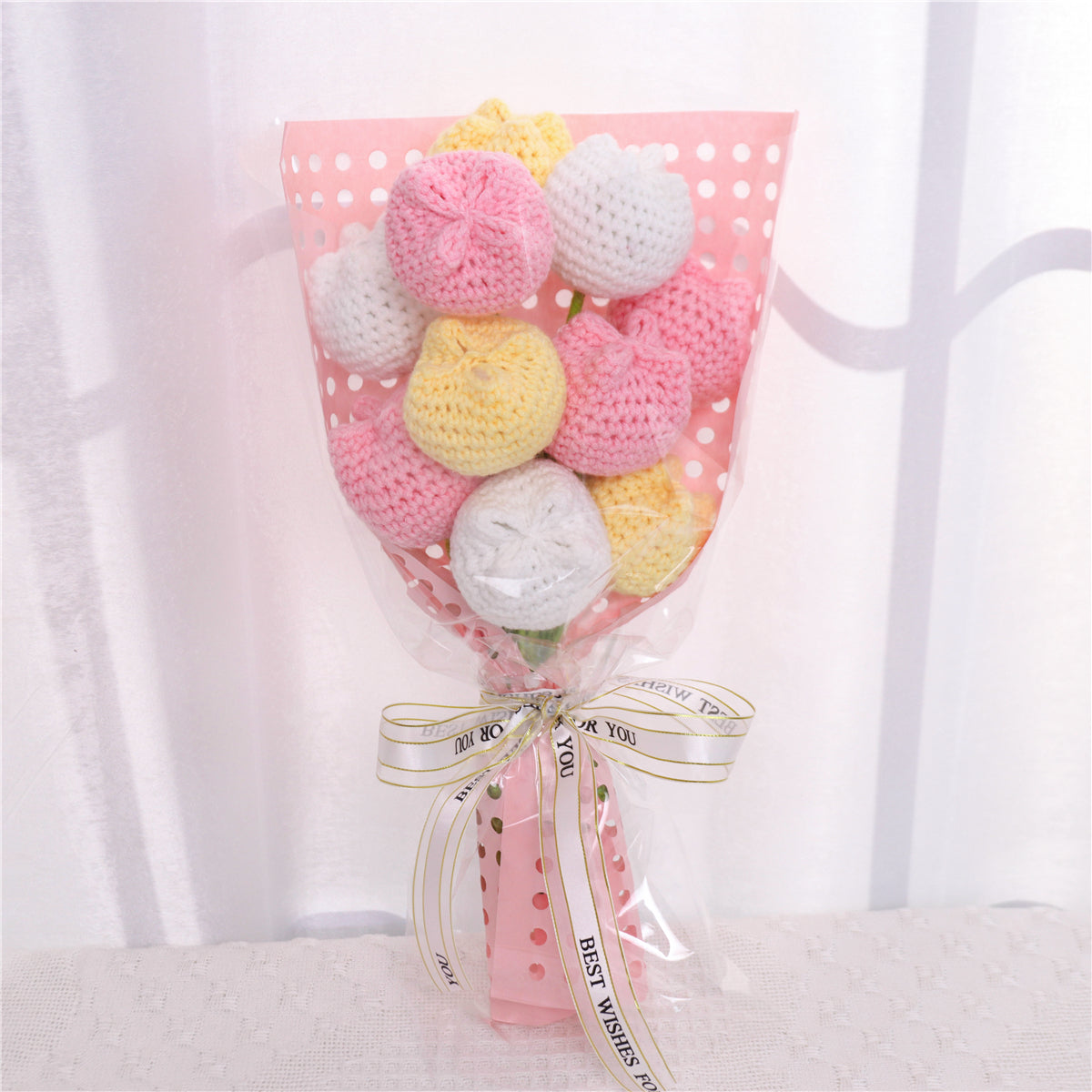 Handmade Crochet Tulip Bouquet（MXB38）