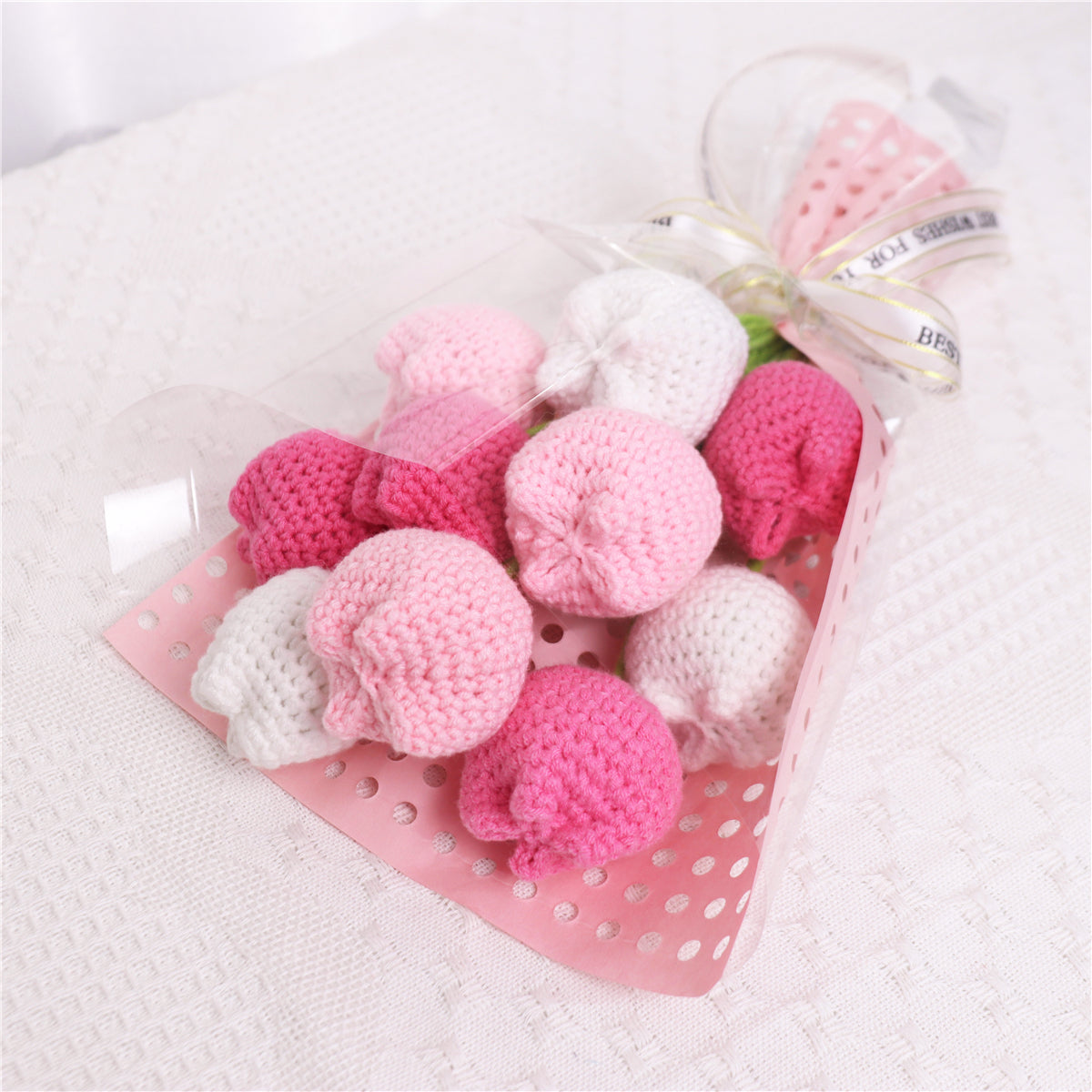 Handmade Crochet Tulip Bouquet（MXB38）