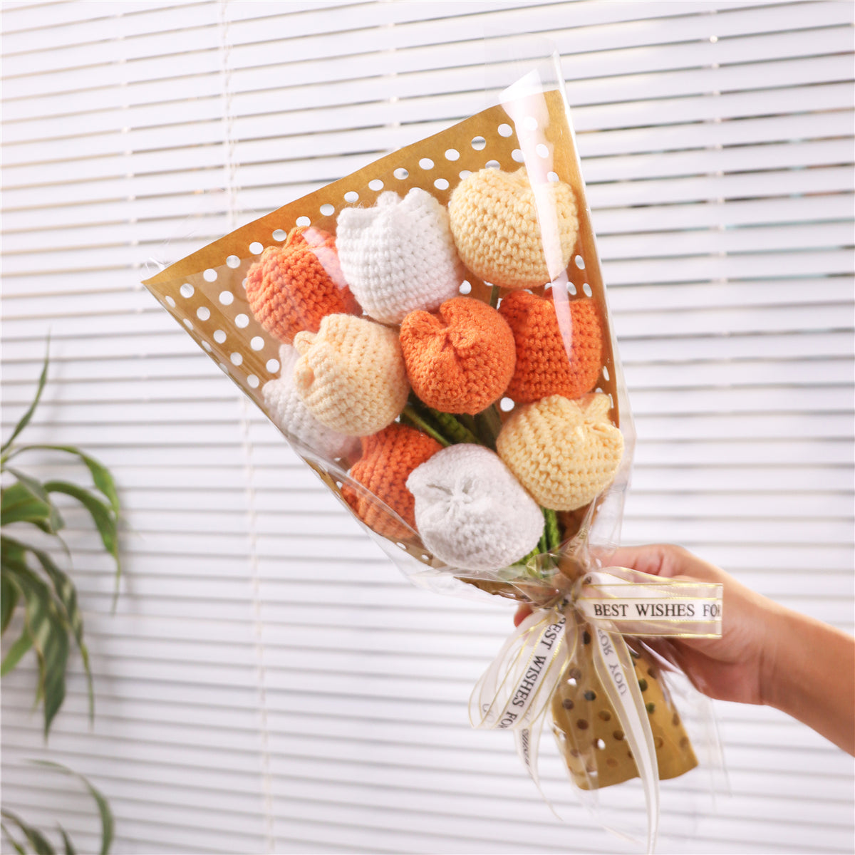 Handmade Crochet Tulip Bouquet（MXB38）